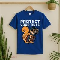 Squirrel Baseball Catcher Protect Your Nuts T-Shirt thumb 2