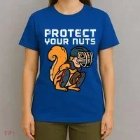 Squirrel Baseball Catcher Protect Your Nuts T-Shirt thumb 4