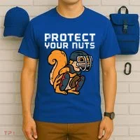 Squirrel Baseball Catcher Protect Your Nuts T-Shirt thumb 6