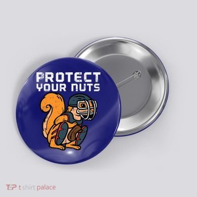 Squirrel Baseball Catcher Protect Your Nuts Button