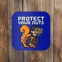 Squirrel Baseball Catcher Protect Your Nuts Coaster thumb 0