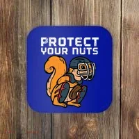 Squirrel Baseball Catcher Protect Your Nuts Coaster thumb 0