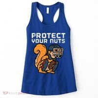 Squirrel Baseball Catcher Protect Your Nuts Women's Tank Top thumb 0