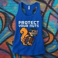 Squirrel Baseball Catcher Protect Your Nuts Women's Tank Top thumb 3
