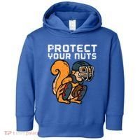 Squirrel Baseball Catcher Protect Your Nuts Toddler Hoodie thumb 0