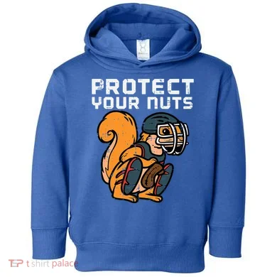 Squirrel Baseball Catcher Protect Your Nuts Toddler Hoodie