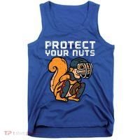Squirrel Baseball Catcher Protect Your Nuts Tank Top thumb 0
