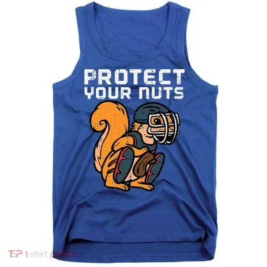 Squirrel Baseball Catcher Protect Your Nuts Tank Top