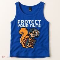 Squirrel Baseball Catcher Protect Your Nuts Tank Top thumb 2