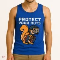 Squirrel Baseball Catcher Protect Your Nuts Tank Top thumb 3