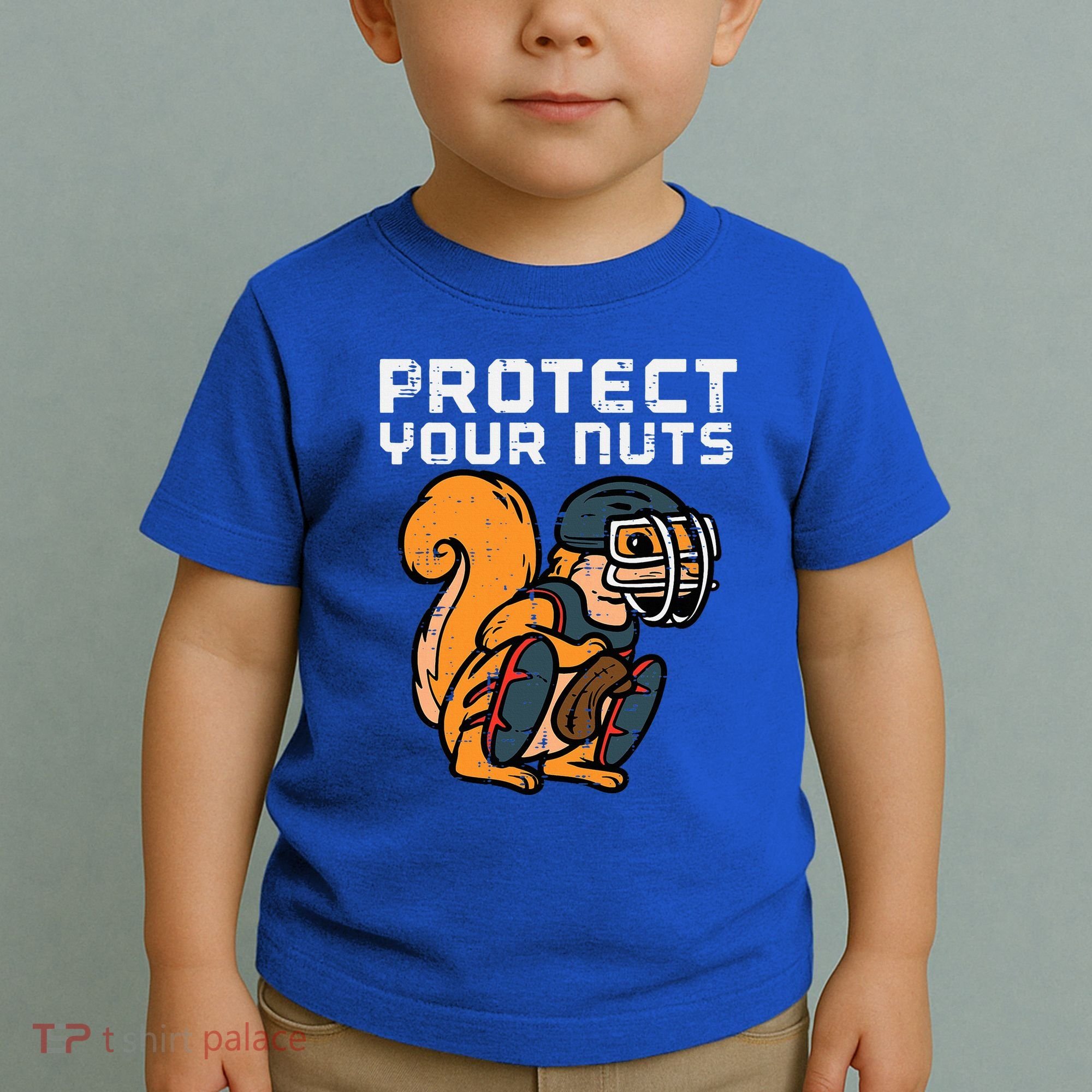 Squirrel Baseball Catcher Protect Your Nuts Toddler T-Shirt