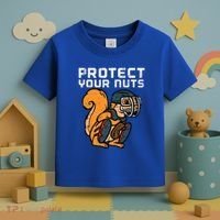 Squirrel Baseball Catcher Protect Your Nuts Toddler T-Shirt thumb 3
