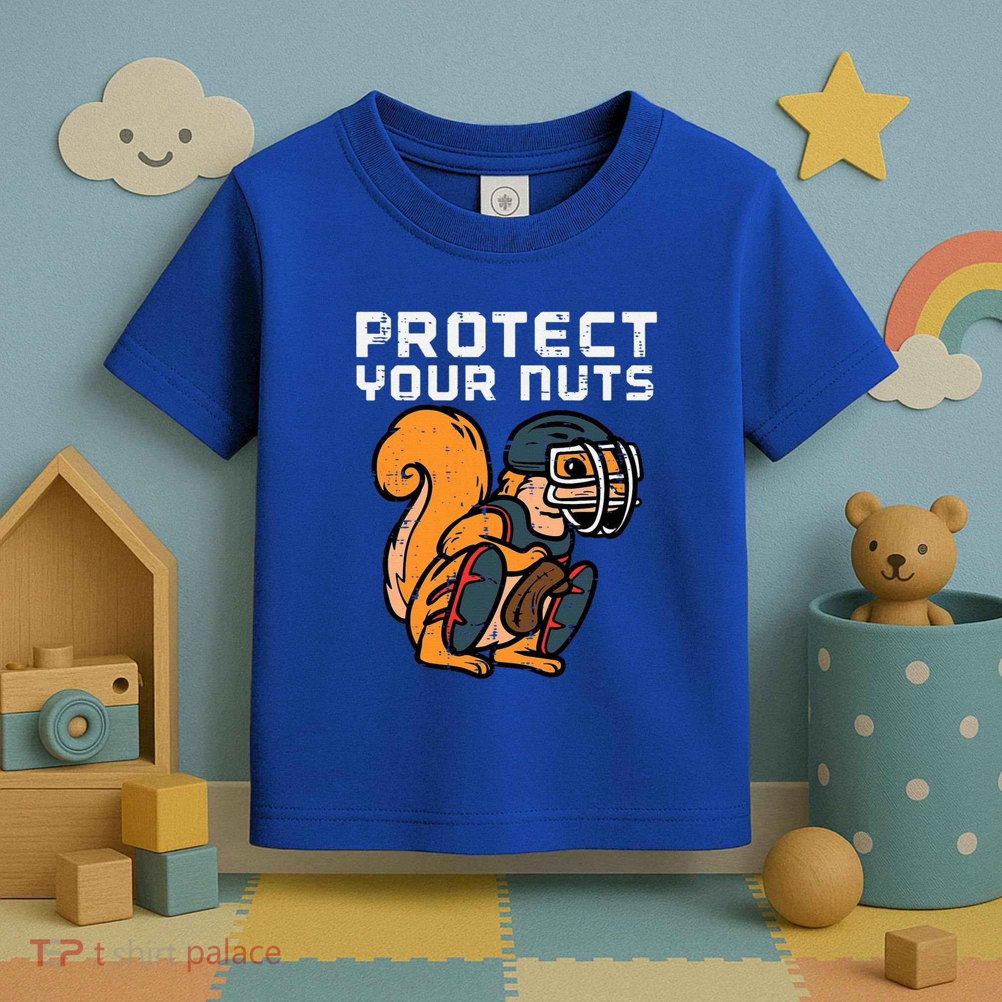 Squirrel Baseball Catcher Protect Your Nuts Toddler T-Shirt