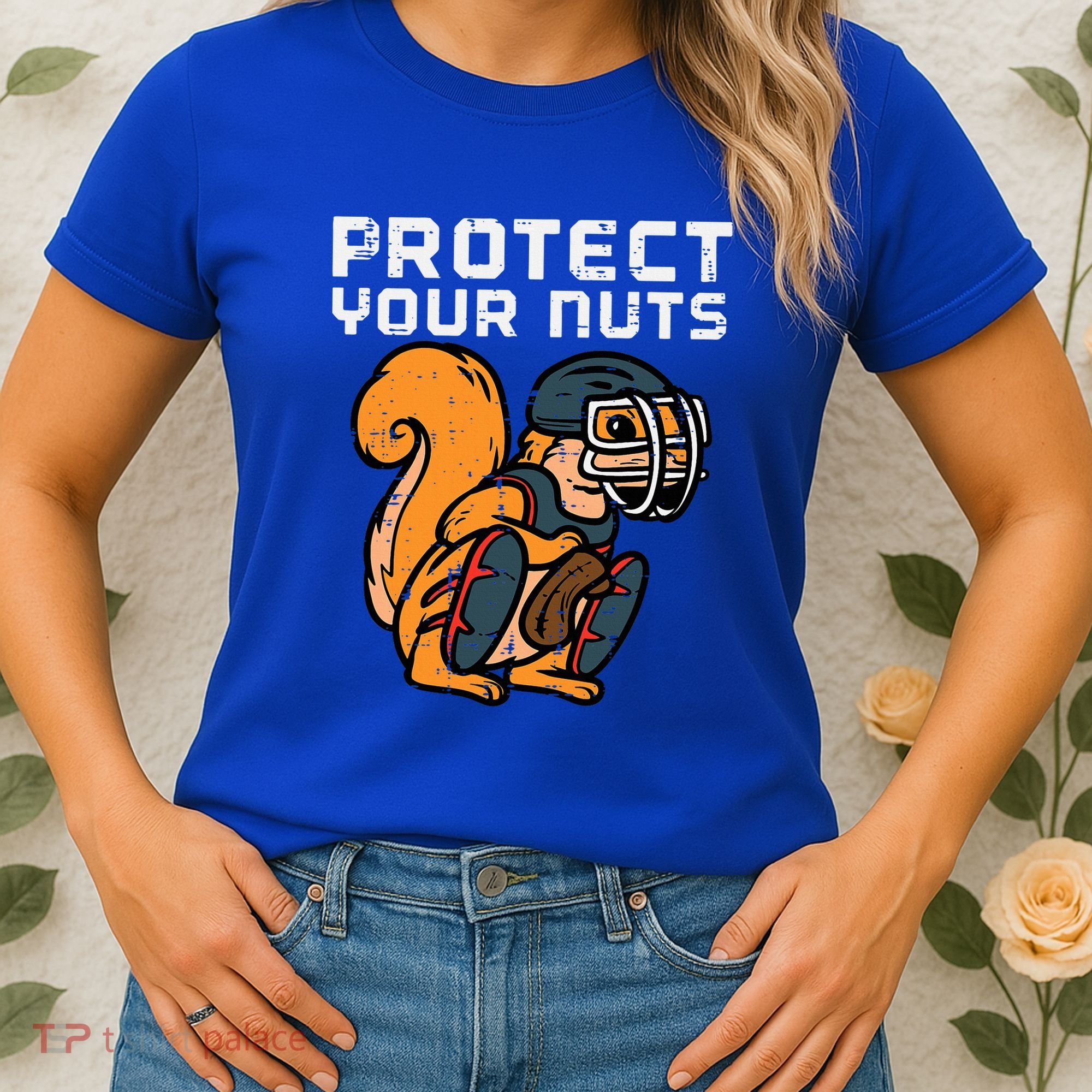 Squirrel Baseball Catcher Protect Your Nuts Women's T-Shirt