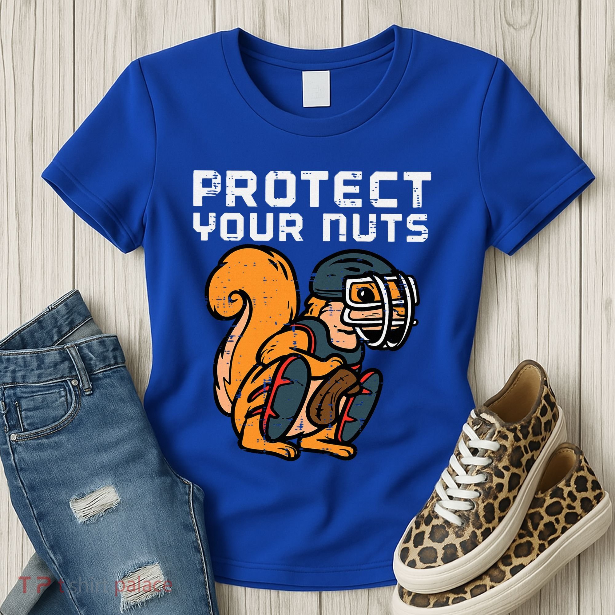 Squirrel Baseball Catcher Protect Your Nuts Women's T-Shirt