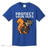 Squirrel Baseball Catcher Protect Your Nuts Kids T-Shirt thumb 0
