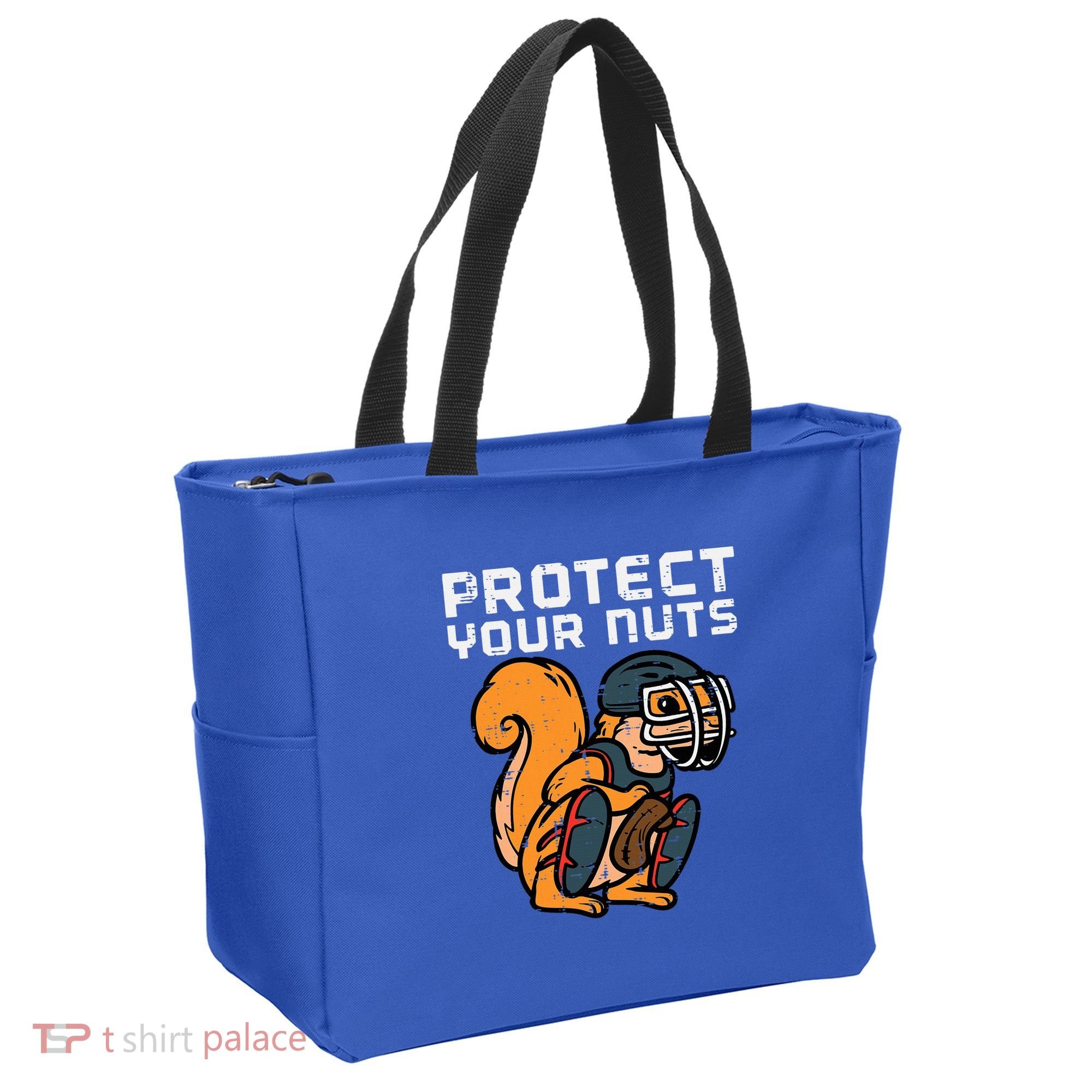 Squirrel Baseball Catcher Protect Your Nuts Tote Bag
