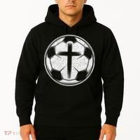 Soccer Ball Christian Cross Hoodie thumb 2