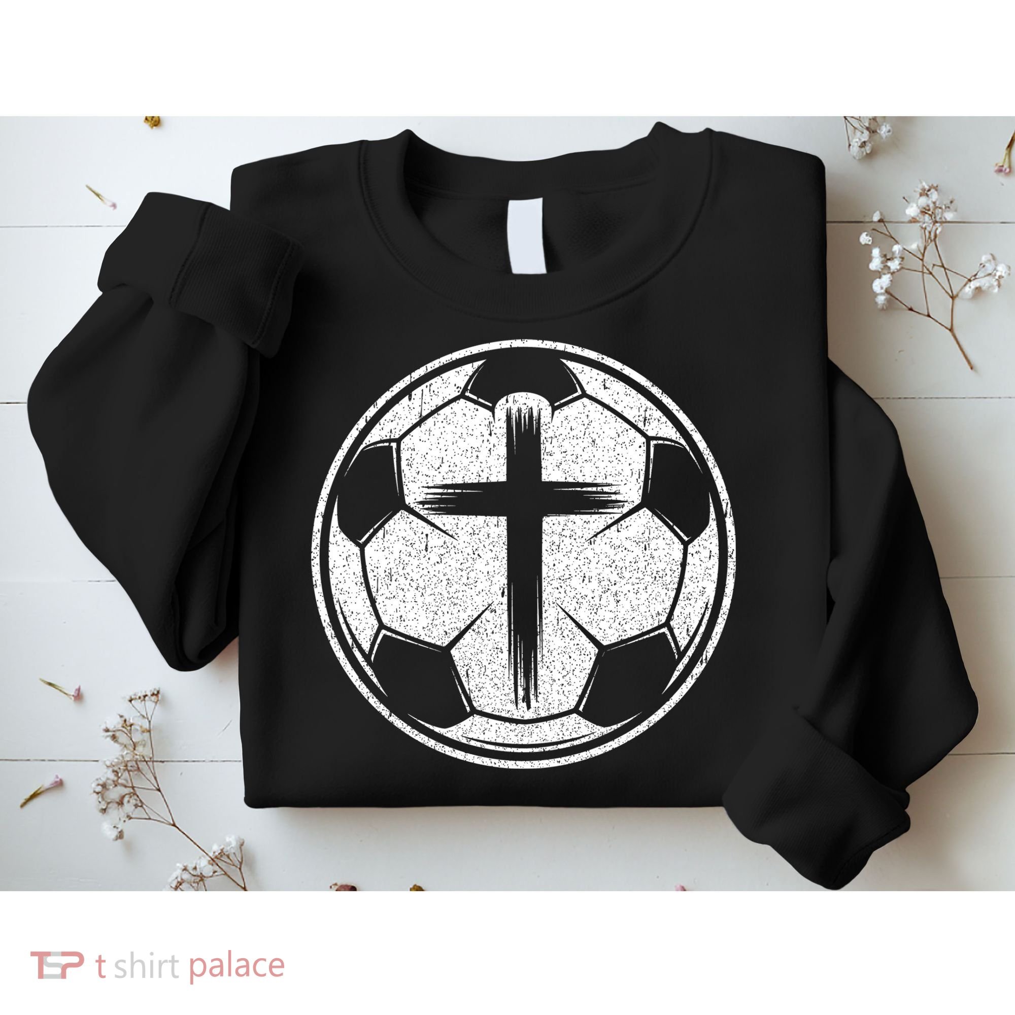 Soccer Ball Christian Cross Sweatshirt