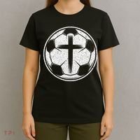 Soccer Ball Christian Cross T-Shirt thumb 4