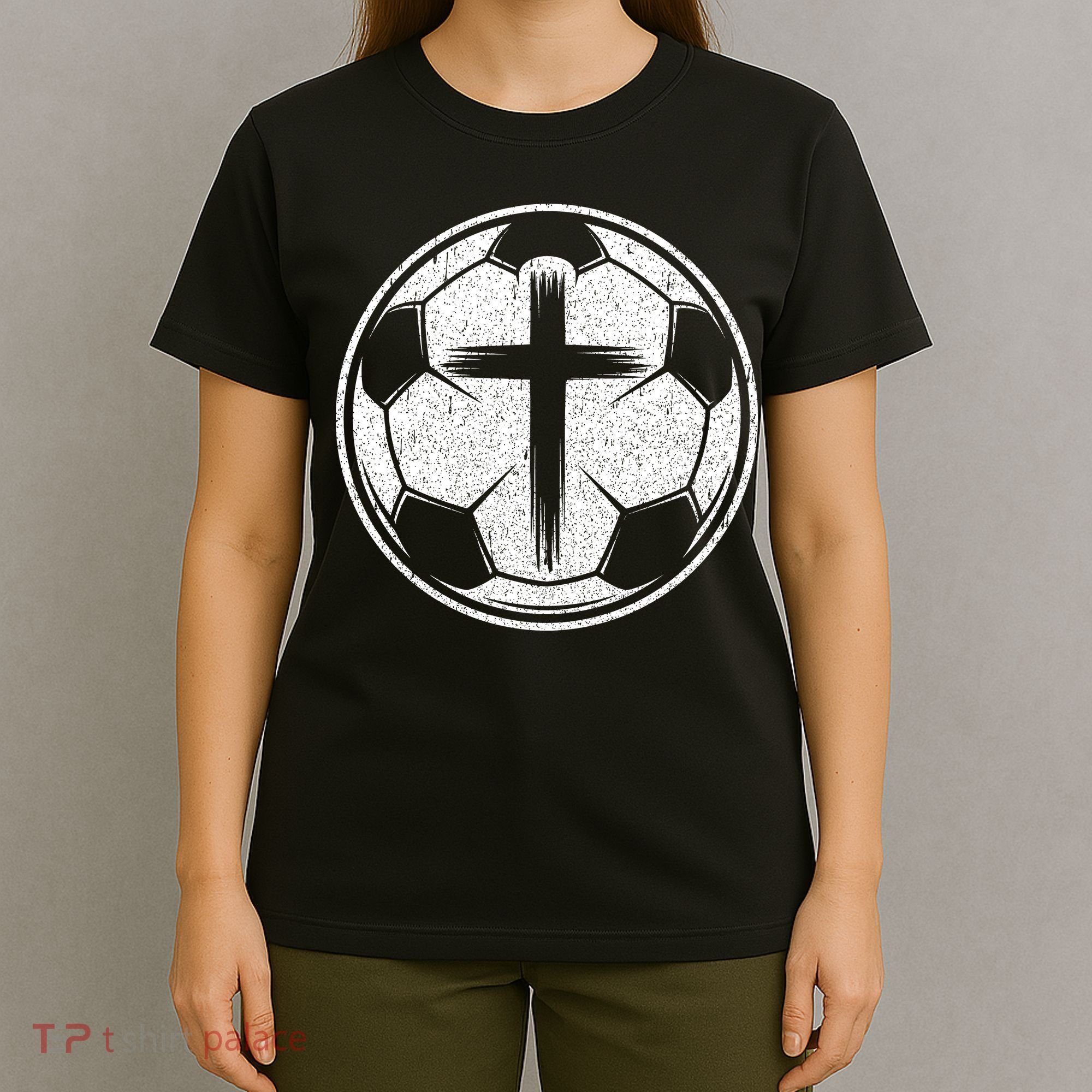 Soccer Ball Christian Cross T-Shirt