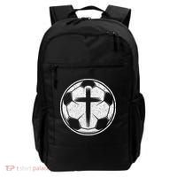Soccer Ball Christian Cross Backpack thumb 0