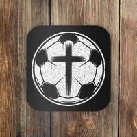 Soccer Ball Christian Cross Coaster thumb 0