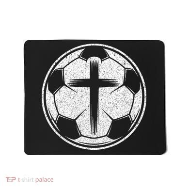 Soccer Ball Christian Cross Mousepad