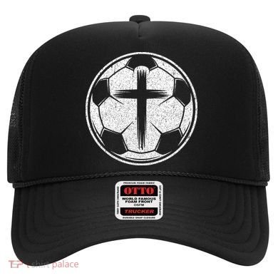 Soccer Ball Christian Cross Hat
