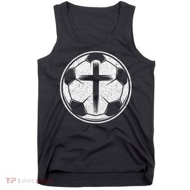 Soccer Ball Christian Cross Tank Top