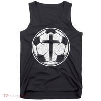Soccer Ball Christian Cross Tank Top thumb 0