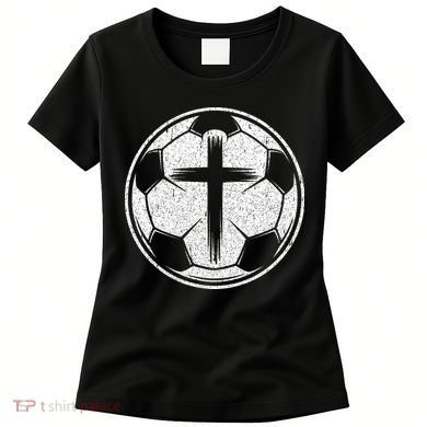 Soccer Ball Christian Cross Women's T-Shirt