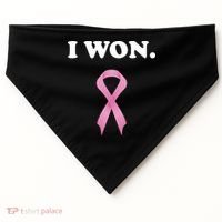 Breast Cancer Survivor USA-Made Doggie Bandana thumb 0