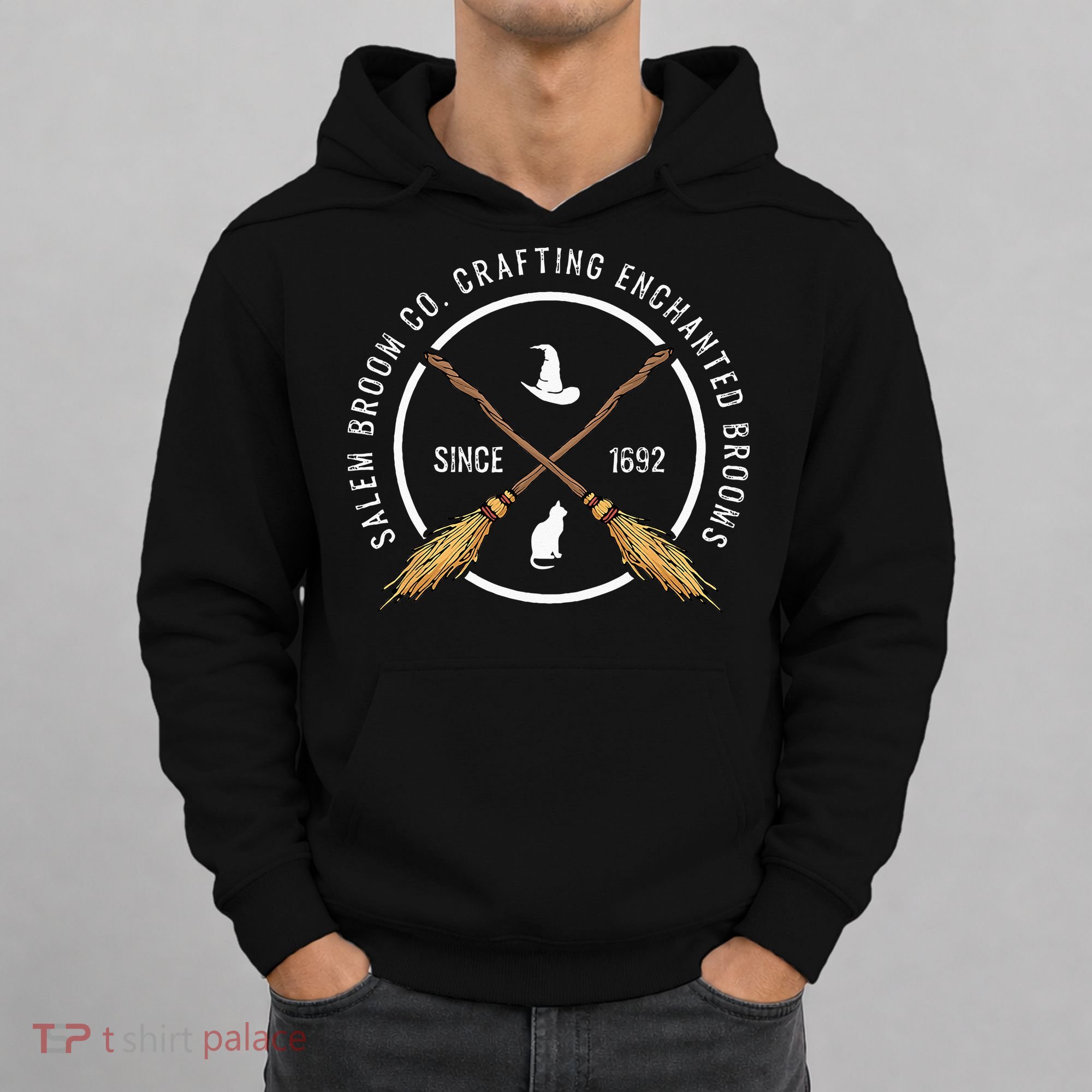 Salem Broom Company For A Witch Fan Hoodie