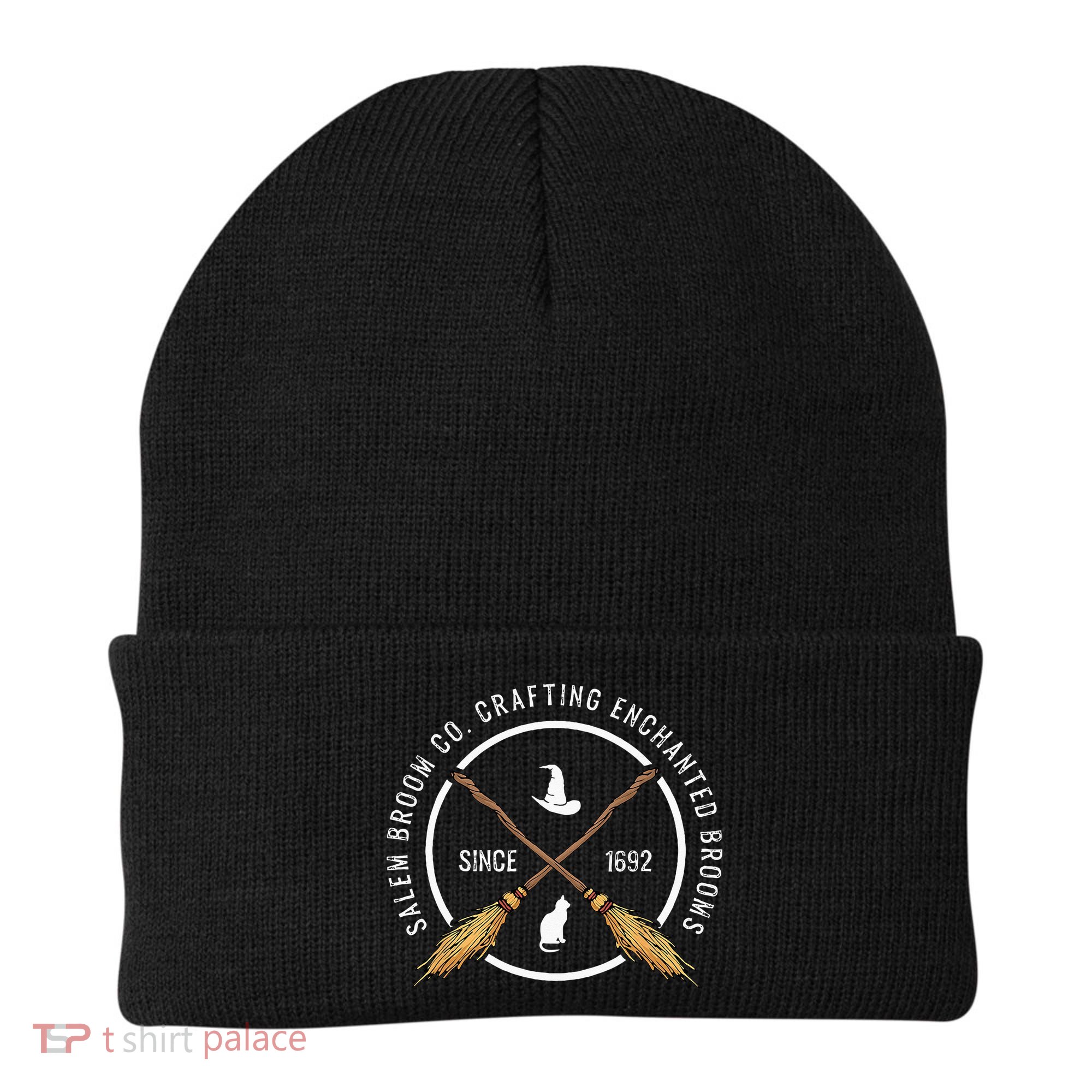 Salem Broom Company For A Witch Fan Beanie