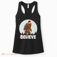 Santa Bigfoot Christmas Rock Funny Sasquatch Believe Women's Tank Top thumb 0