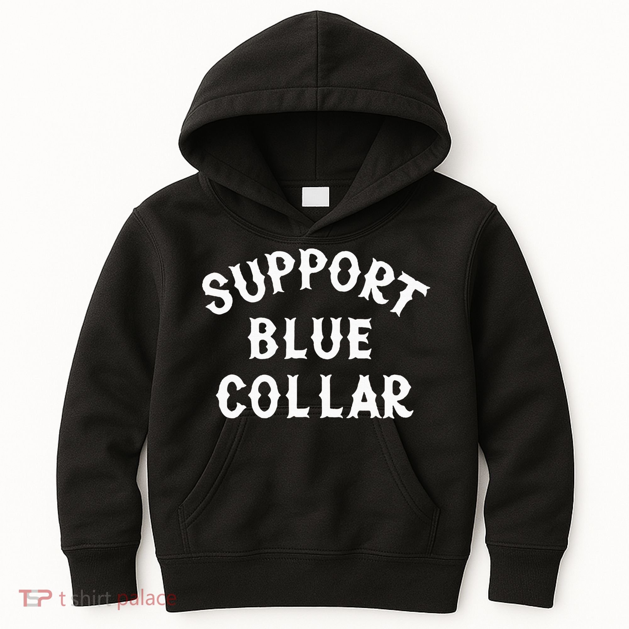Support Blue Collar Funny Support Kids Hoodie
