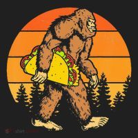 Sasquatch Bigfoot Carrying Taco Funny Cinco De Mayo Women's Sweatshirt thumb 2