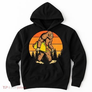 Sasquatch Bigfoot Carrying Taco Funny Cinco De Mayo Hoodie