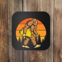 Sasquatch Bigfoot Carrying Taco Funny Cinco De Mayo Coaster thumb 0