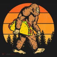 Sasquatch Bigfoot Carrying Taco Funny Cinco De Mayo Women's Hoodie thumb 2