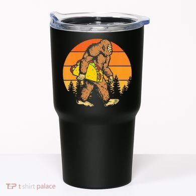 Sasquatch Bigfoot Carrying Taco Funny Cinco De Mayo Tumbler