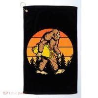 Sasquatch Bigfoot Carrying Taco Funny Cinco De Mayo Golf Towel thumb 0