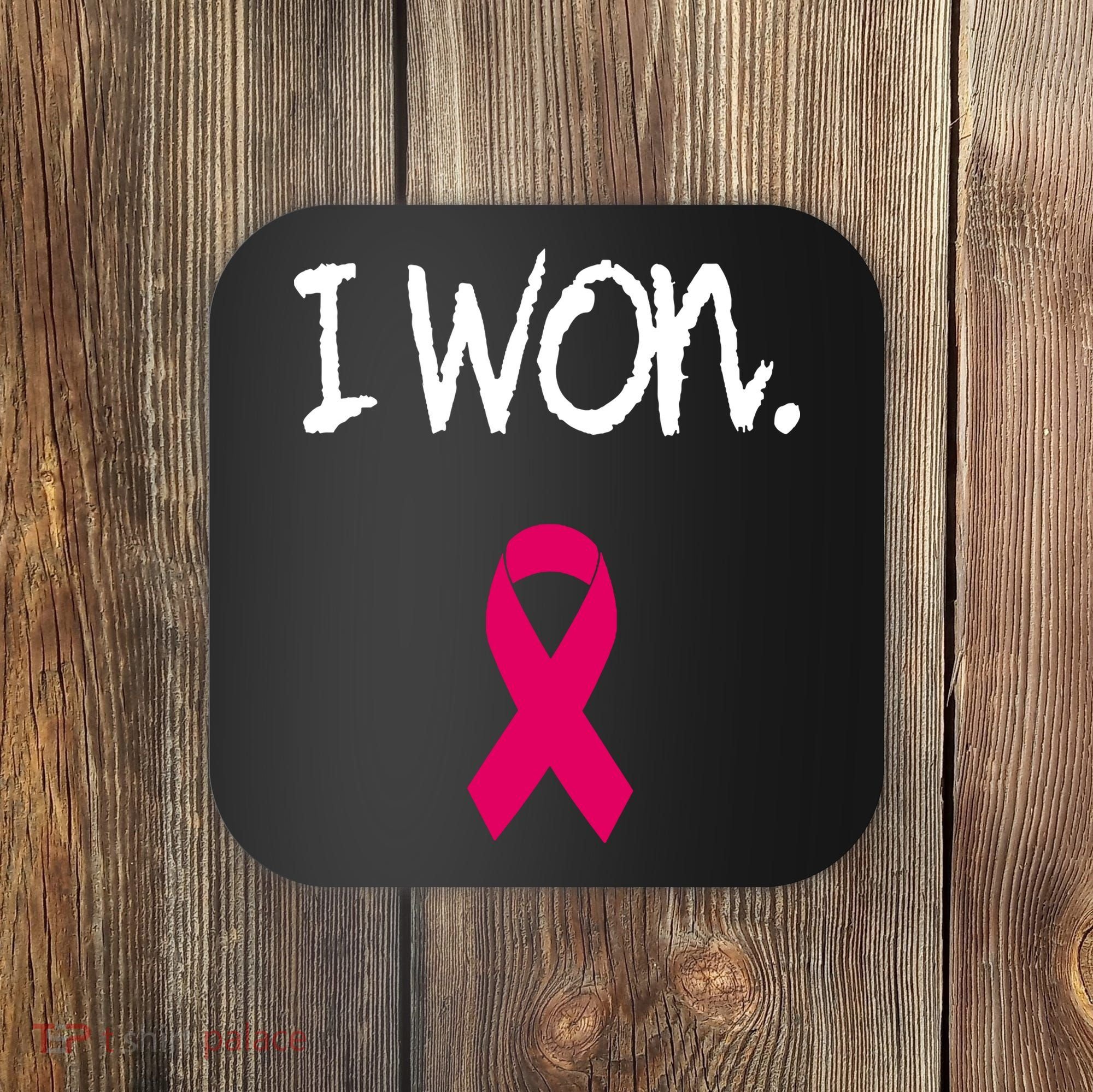 Survivor Breast Cancer Awareness Pink Ribbon Gift Coaster