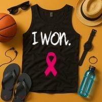 Survivor Breast Cancer Awareness Pink Ribbon Gift Tank Top thumb 4
