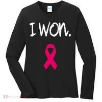 Survivor Breast Cancer Awareness Pink Ribbon Gift Women's Long Sleeve Shirt thumb 0