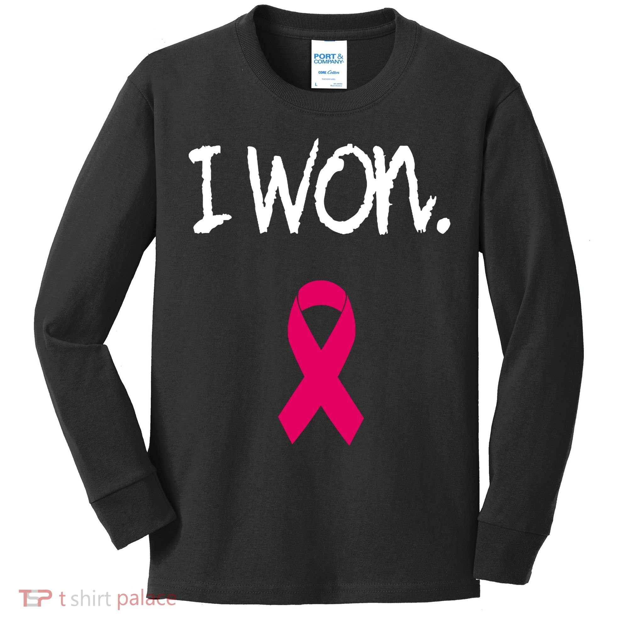 Survivor Breast Cancer Awareness Pink Ribbon Gift Kids Long Sleeve Shirt