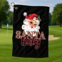 Santa Baby Cute Christmas Gift Golf Towel thumb 1