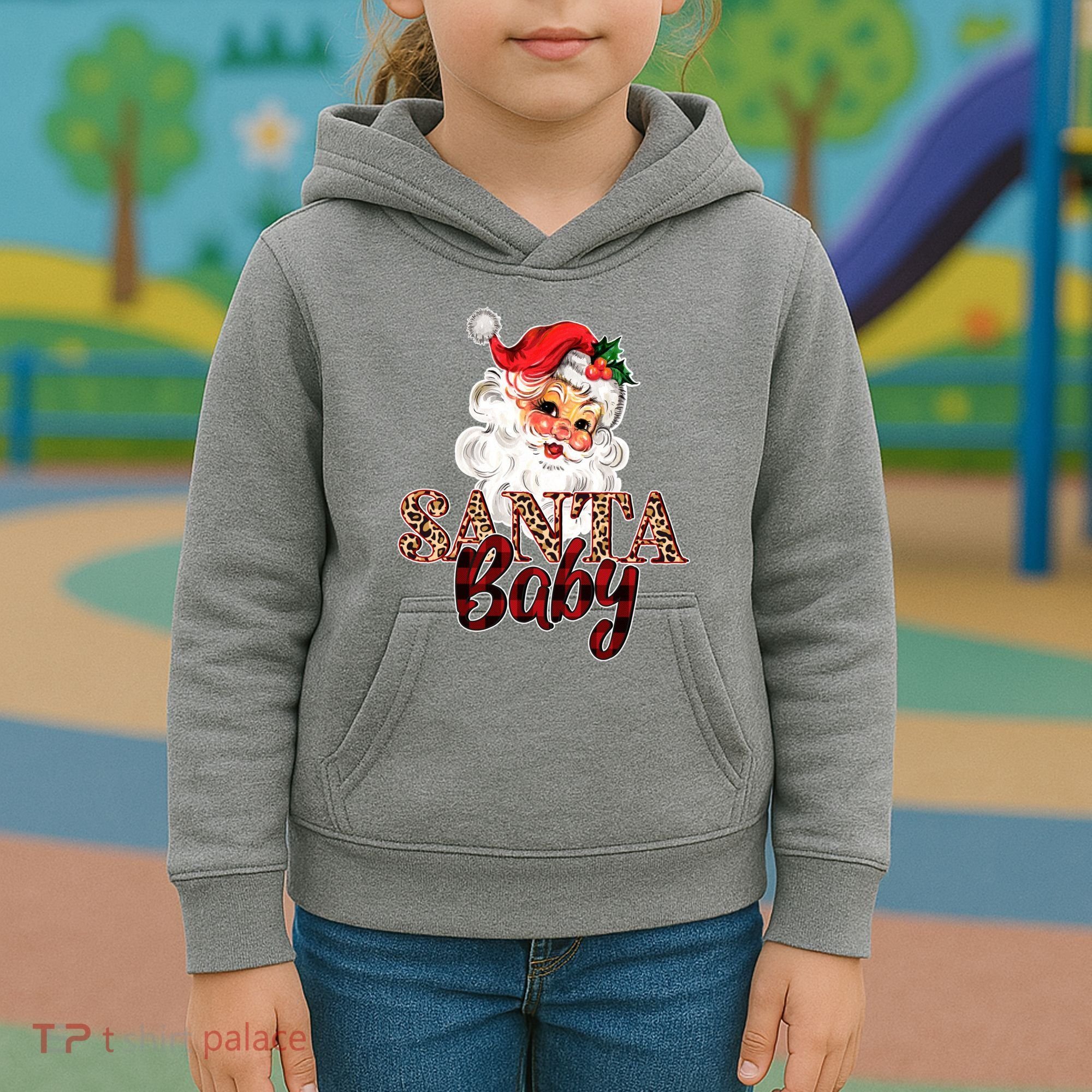 Santa Baby Cute Christmas Gift Kids Hoodie
