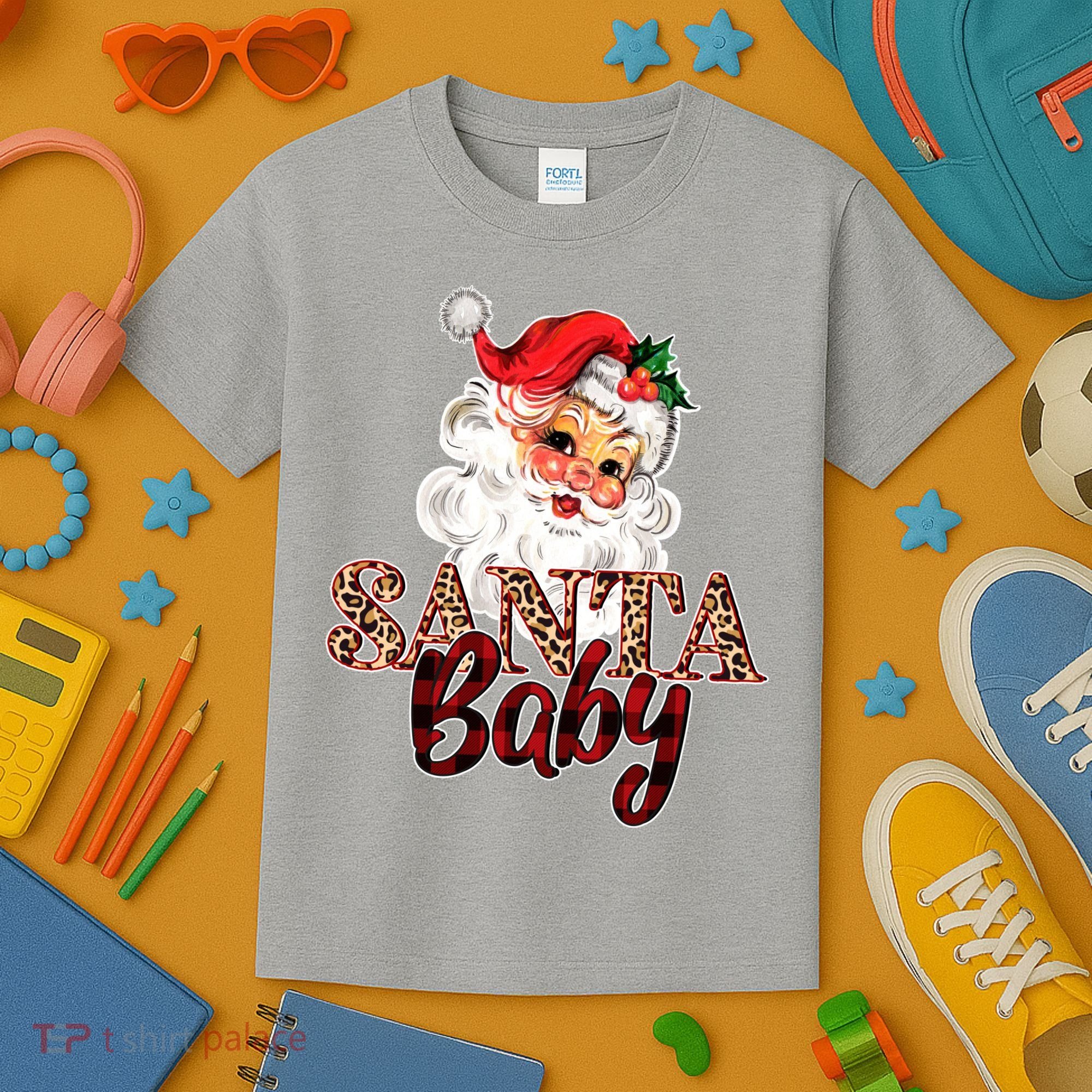 Santa Baby Cute Christmas Gift Kids T-Shirt